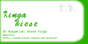 kinga wiese business card